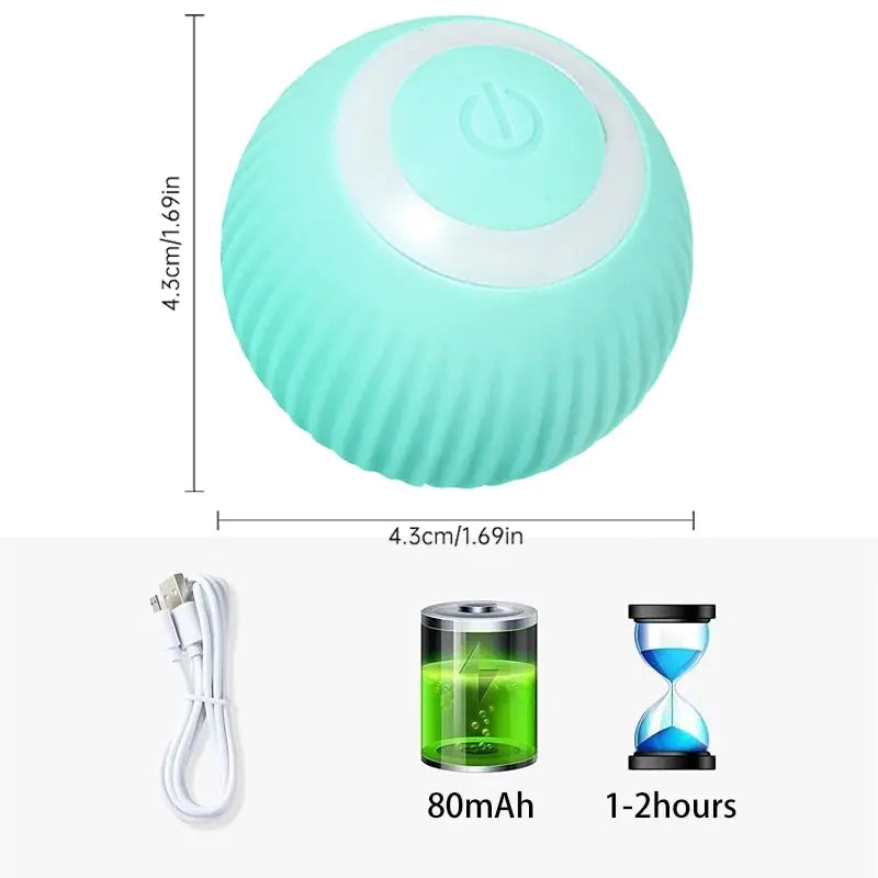 Smart Auto-Rolling Pet Ball Toy